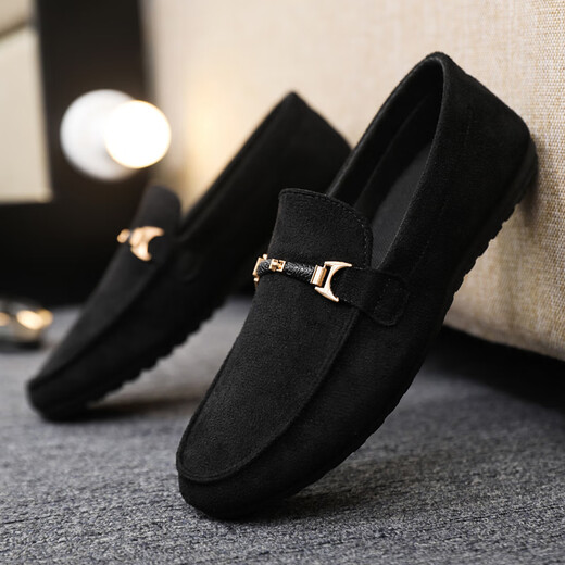Dadongwei DADONGWEI brand Doudou shoes men's 2025 new breathable cloth shoes one-foot lazy shoes Korean style suede soft sole driving shoes D753 khaki upgraded version 39