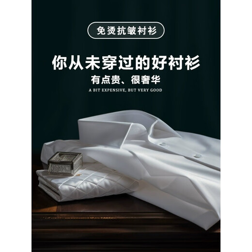 罗蒙（ROMON）高档感白色长袖衬衫男春秋季结婚正装伴郎高端免烫休闲西装衬衣 纯白色+纯白色 2件长袖 2XL/41码160-180斤