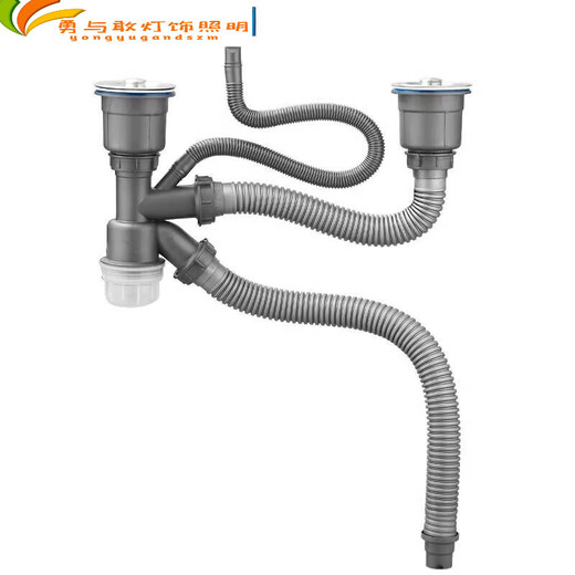 君默304不锈钢水槽双槽加长带解冻板不锈钢台盆一体拉伸洗菜盆S12048