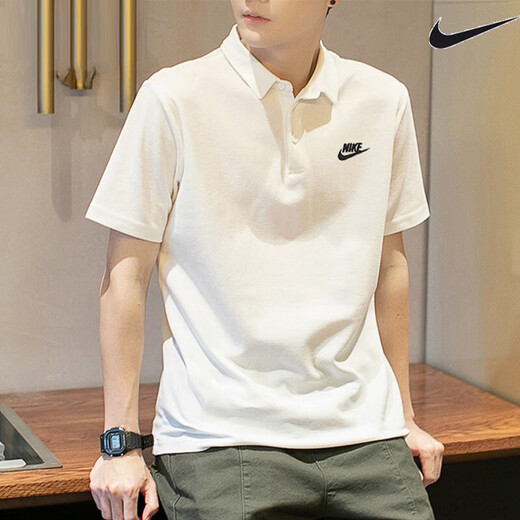 耐克（NIKE）短袖T恤男装2023夏新款运动服针织透气翻领POLO衫上衣CJ4457-686 CJ4457-100白色 XL