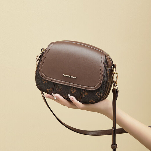 
Red Dragonfly [Hot Sale] Bag for Women 2024 New High-end Texture Shell Bag One-Shoulder Crossbody Bag for Women Coffee Color
