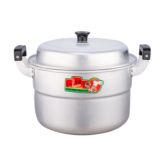 Yuniao aluminum small steamer old-fashioned household multi-layer steamer aluminum pot steaming dual-purpose soup pot large capacity steamed bun pot gas stove extra thick 24cm single layer aluminum steamer 1 layer 24cm