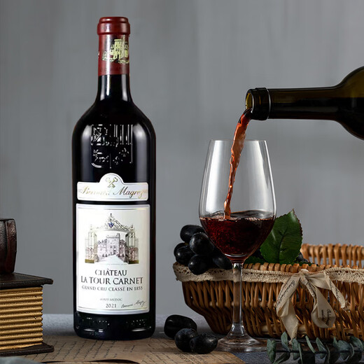 拉图嘉利酒庄（ChateauLaTourCarnet）正牌干红葡萄酒2021年750ml 名庄送礼冰袋配送