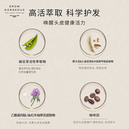 GROW GORGEOUS powerful hair growth, rich hair essence anti-hair loss solid hair essence imported from the UK 60ml