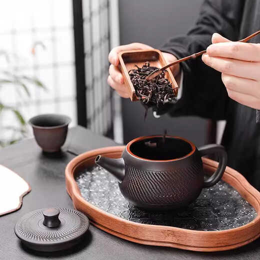Dingjicheng Fengming Pot Jianshui Purple Pottery Fully Handmade Knife-Engraved Han Wai Pot Large-Capacity Teapot High-end Household Kung Fu Tea Set Purple Pottery Knife-Engraved Fengming Pot-Single Pot Safe Packaging