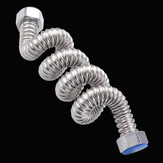 Deqi 304 stainless steel corrugated water inlet pipe, water heater hot and cold water pipe, explosion-proof and pressure-resistant corrugated water supply hose, Jingcang 6 minutes 100cm (304 corrugated pipe)