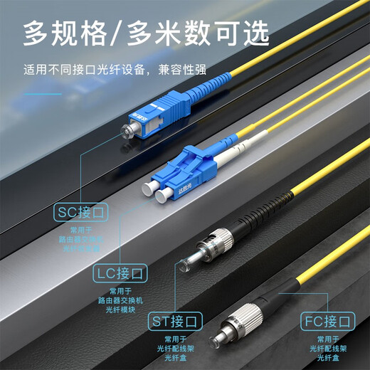 达胜光 电信级光纤跳线 SC-SC单模单芯 低烟无卤光纤线 收发器尾纤连接线 20米3.0 DSG-SUSU20S