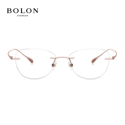 
BOLON frameless myopia glasses frame for women elegant and light butterfly frame for lenses BT1592 B30-Rose gold