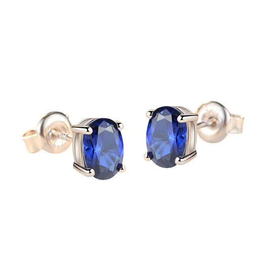 Guanpu Pavilion Fat Donglai's same style tanzanite earrings sapphire women's Japanese and Korean fashion colored gemstone earrings 18k gold earrings with