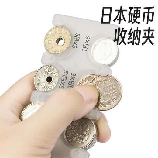 Sichuan cloth coin coin wallet large capacity clip Japanese storage clip classification ABS material clip portable clip travel transparent color coin clip + transparent card bag
