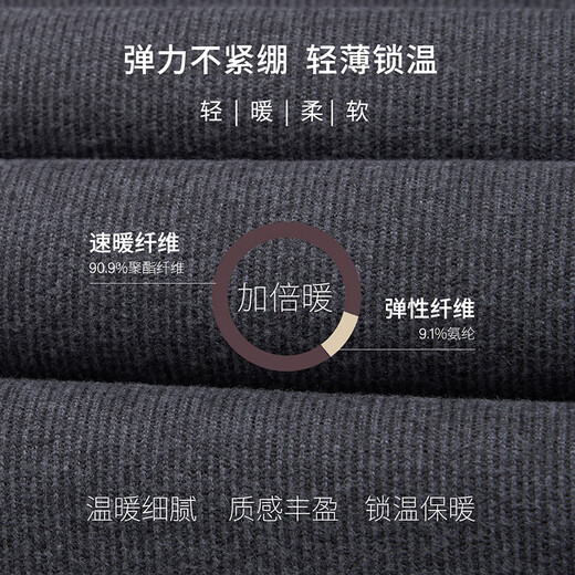 Shirt Lao Luo Thermal Vest Men's Seamless Skin Friendly Thermal Underwear Thermal Storage Warm Bottoming Shirt Inside Thermal Clothes Men's BB001 Black Gray XL