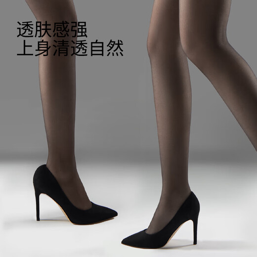 Lucky cotton (LUCKMEEY) stockings for women, high-end 0D high transparency, sexy silky rompers, beautiful legs, slimming, anti-snatch, black silk