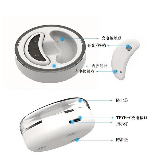 Maigeli Eye Beauty Device Eye Beauty Device Mikro-Strom Heißkomprimierung Augenschutzgerät hellt dunkle Kreise Augenmuster Mini-Kapsel Valentinstag Geburtstag Geschenk an meine Freundin und Frau White