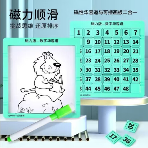 Mixing Bear Macaron Huarong Road educational toy car digital children's three kingdoms puzzle 7-10 years old training thinking girl level 10 [khaki] can change a variety of gameplay 234567810-9-11 years old children's birthday gift