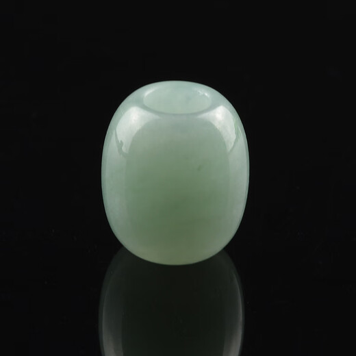DL 1998 Pangdonglai Quality Jade Barrel Beads Single Road Road Tong Pendant Tianlan Jade Transport Beads Myanmar A-go Beads Jade Number: 9853
