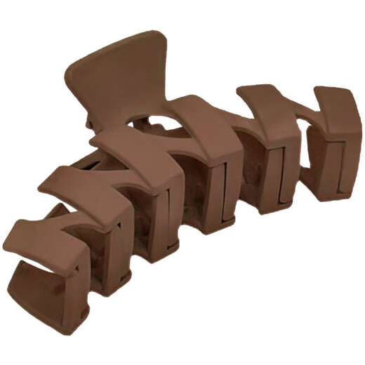 Xiangwan Korean internet celebrity simple hair clip grab clip for female large shark versatile clip available in all seasons Coffee color clip