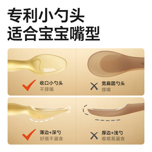 皇宠硅胶勺子新生婴儿辅食勺子碗喂奶喂水宝宝吃米糊专用硅胶软勺 新生儿勺+辅食勺【含收纳盒】