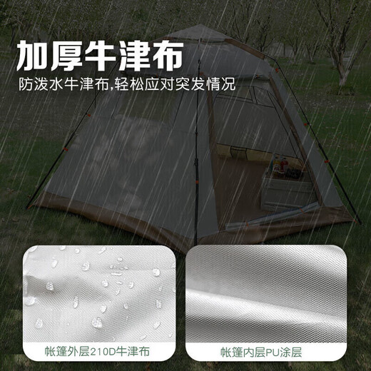 Énorme tente extérieure SCERCREEN HEXAGON Tente de camping épaissie d'équipement de camping étanche épaissi entièrement automatique Tente d'hexagone Portable [Promotionnel Aucune raison retour]