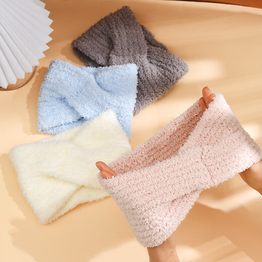 Zuoou face wash headband and headband for women, non-slip makeup headband for washing, wide-brimmed headband for face wash, hair band, cherry blossom pink