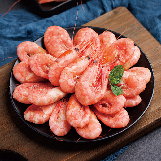 Meijiajia Cooked and Frozen Arctic Sweet Shrimp with Head Seeds Net Weight 3Jin Jin is equal to 0.5kg Specifications80/100 Head Seed Rate 50% Cooked Frozen Seafood and Aquatic Products