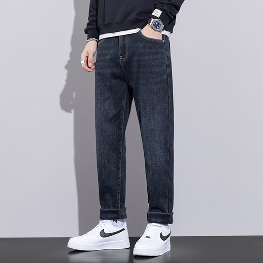 Specht Jeans Herren 2025 Sommer Thin Style Fashion Lose konisch gerader Harun Long Hosen 729 Blaugrau 28