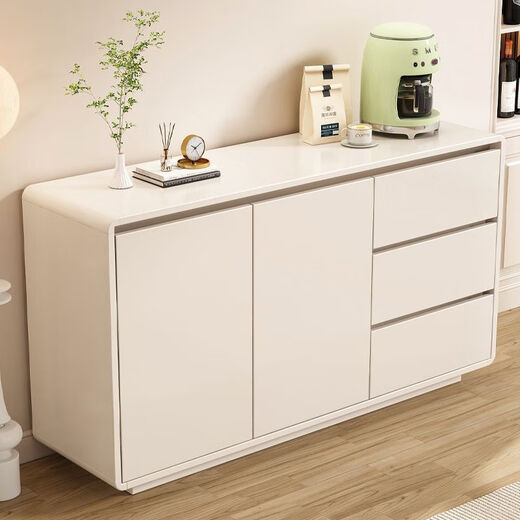 Yizuo Yiyou [Industrie Top1] Feste Holzkabinett gegen die Wand Moderne einfache Wohnzimmer Tee-Aufbewahrung Seitschrank mit drei Pull-Doppeltüren [120*40*80]