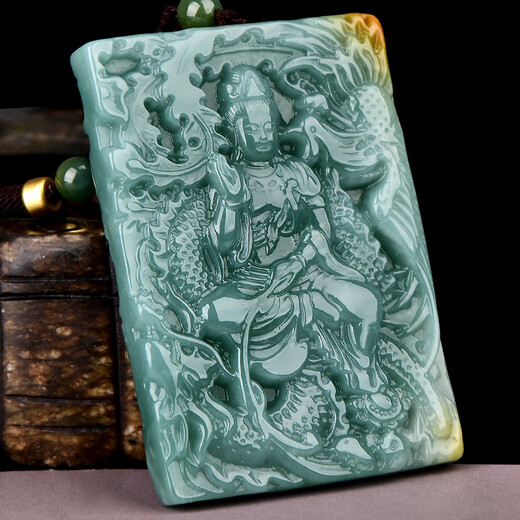 Un colgante de Jade Jade Guanyin de mil años, colgante de Jade Guanyin Bodhisattva Jade de un hombre, una variedad de opciones [estilo 1] QZA753F