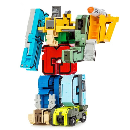 Time optical digital integrated transformation robot children's toy building block mecha assembly 3-7 year old boy and girl birthday gift