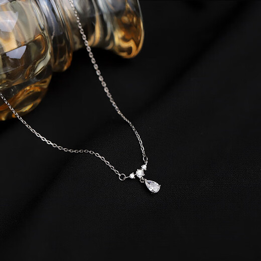 MZMZ platinum necklace women's pt950 platinum clavicle chain new Valentine's Day birthday gift for girlfriend and wife, noble model-water drop temperament necklace