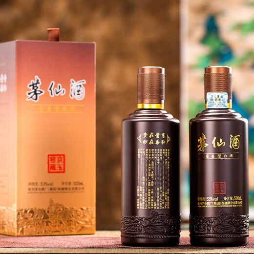 茅台（MOUTAI）茅台集团 2023年 茅仙京玉窖藏 酱香型白酒 53度 500ml 单瓶装