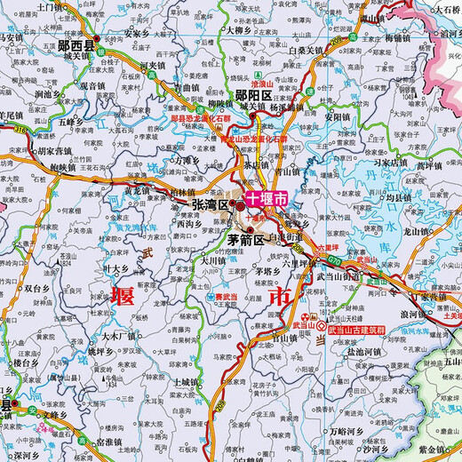 湖北地图 2025年湖北省政区交通地形 1068*749毫米