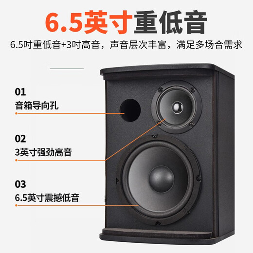 XIAXIN (AMOI) Professionell kleiner und mittelgroßer Konferenzraum Audio-Set, Familienkartenpaket für KTV-Kino-Bluetooth-Verstärker-Verstärker-Verstärker-Kartenpaket, Lehr- und Trainingsprotokoll-Karaoke-Lautsprechersystem, 6,5-Zoll-Konferenz Audio + 2 Handheld-Mikrofon (10-50 Quadratmeter) (10-50 Quadratmeter)