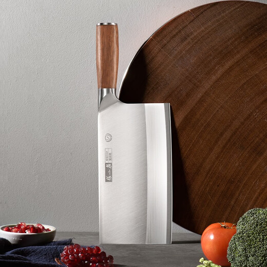 Zhang Xiaoquan Mingjiang Couteau à trancher de cuisine en acier composite 2# Couteau de chef Manche en bois massif Couteau à trancher Couteau de cuisine domestique Couteau spécial