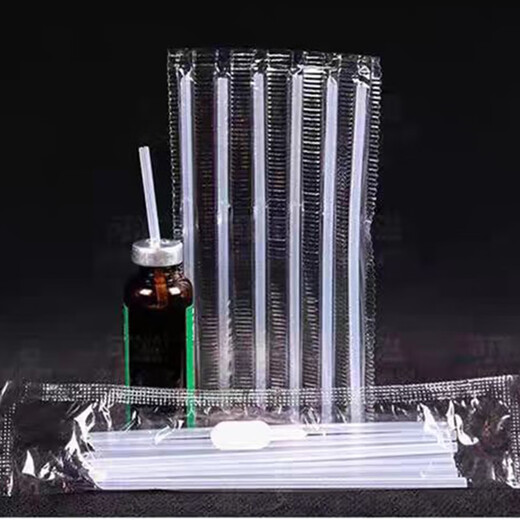 Kunsui Oral Liquid Straw Hard Oral Liquid Disposable Plastic Oral Liquid With Tie-Assist Oral Liquid Bottle Opener Cap Opener Straw 20 ml 10.5 cm long 200 pieces + 1 bottle opener