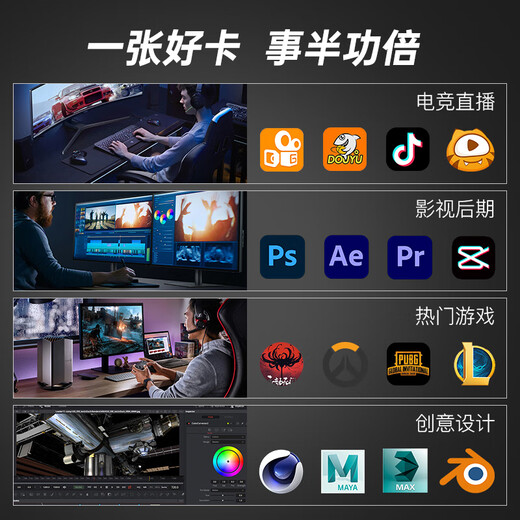 至龙GTX1660super/1060/GTX1080/RTX2060/2060S独显永劫无间英雄联盟吃鸡游戏建模渲染电脑独立显卡 【全新】黑龙GTX1060-3G