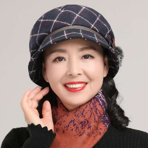 Mother's Hat Autumn Women's Versatile Fashion Hat Women's Winter Middle-aged and Old Women's Fashionable Basin Hat Spring and Autumn Fisherman's Hat LRM-08 Khaki Adjustable (56-59)cm