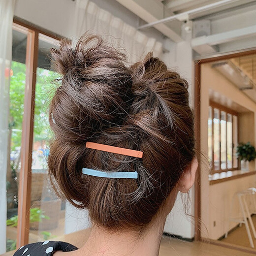 飞花可爱小卡子发饰后脑勺发夹侧边夹子头发刘海夹碎发夹一字夹发卡女 莫兰迪色 10件套