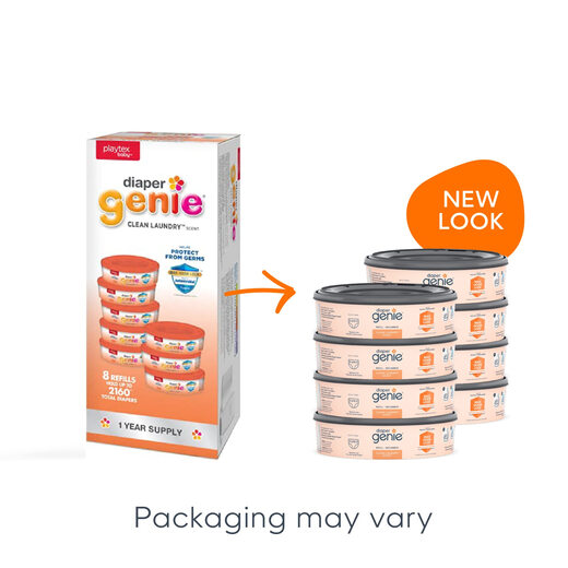 Diaper Genie Newborn Diaper Bags 270 pieces, 8 packs, fresh laundry fragrance, anti-odor lock