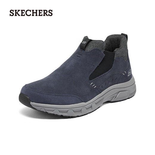 Skechers men's shoes trendy and versatile high-top men's boots business work shoes comfortable soft sole cushioning casual sports shoes 237283C