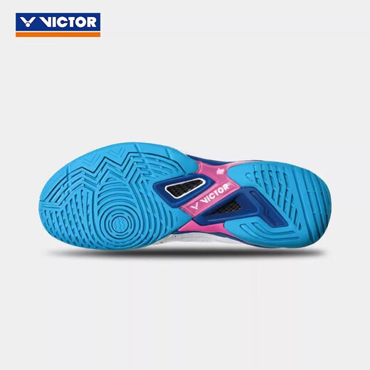 Victor Victor Badminton Schuhe, gleicher Stil wie Hai Ziying, P9200AB Stable v2.5 Standard Last, unerwünscht, Federschuhe SH-P9200Ab Hellweiß Standard Blau 42 (270 mm)