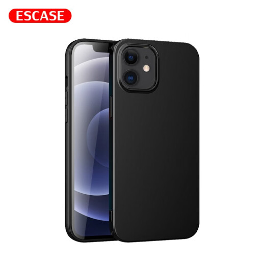 ESCASE iPhone12/12Pro mobile phone case Apple 12/12Pro protective case 6.1-inch all-inclusive anti-fall model for men and women anti-scratch skin-feel soft shell TPU gentleman black