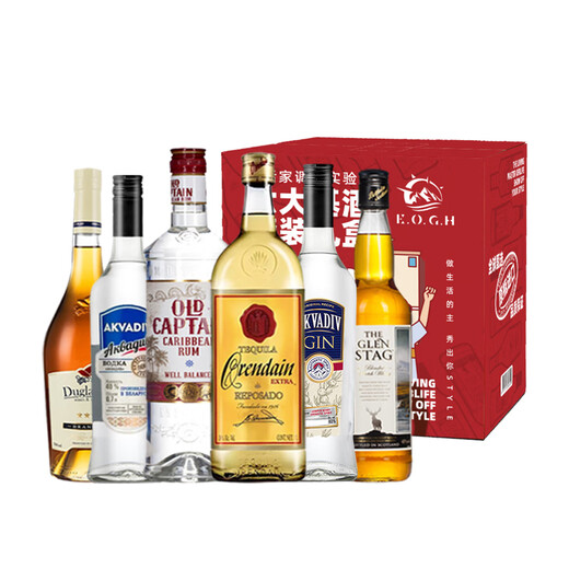 欧帅调酒套装 六大基酒 原装进口洋酒 调酒基酒套装全套 700mL 礼盒装