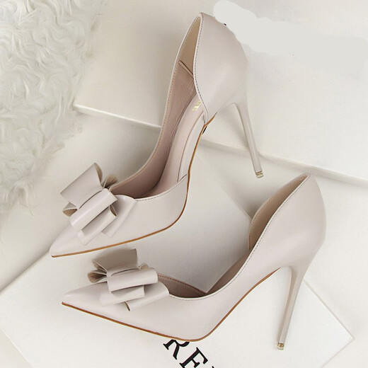Colorful lotus hauts talons de style coréen pour femmes à la mode douce arc doux talons hauts haut talons fines bouche peu profonde