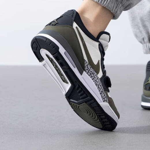 
NIKE Nike summer boys and girls basketball shoes AIR JORDAN LEGACY 312 LOW (GS) fashion sneakers CD9054-120/wolf gray/medium olive green 35.5