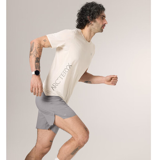 Archaeoptera Bird (Arc'teryx) Norvan Downword-Logo SS Herren Off-Road-Sport spricht schnell trocknend atmungsaktiven runden Hals-Kurzarm-T-Shirt X9720/arktisch Seidenpolar Weiß S (60 kg-70 kg) Größe groß