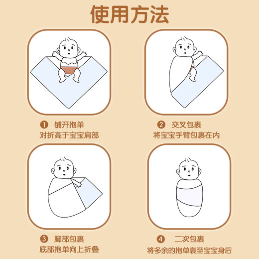 Magmeng newborn anti-shock wrap, comfort wrap, antibacterial sleeping bag, delivery room wrap, 2 pieces