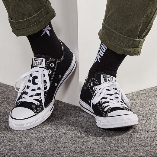 Converse Canvas Schuhe Herrenschuhe Frauenschuhe Allstar Schwarze Sportschuhe atmungsaktive Freizeitschuhe 37