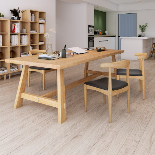 Mexueer modernes Wohnzimmer Massivholz großer langer Langschreiraum Rechteckige Tisch Haushalt Asche Workbench Computer Tabelle 1088 Neuseeland Kiefernholz 14070 Brettdicke 45 cm Nr.