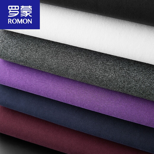 ROMON autumn and winter turtleneck bottoming shirt men's long-sleeved T-shirt pure cotton brushed top men's fit solid color turtleneck autumn clothing trendy dark gray (pure cotton brushed) XL