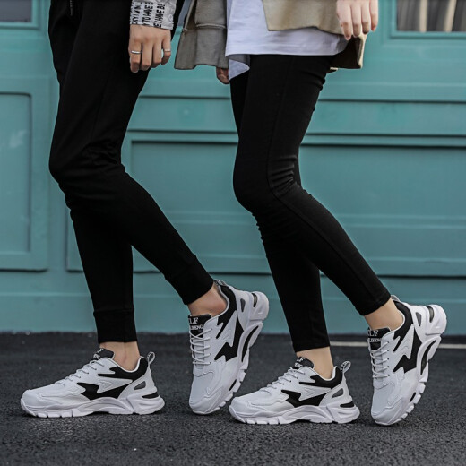 
Hanchen youth sports shoes big boys shoes autumn and winter plus velvet warm junior high school boys cotton shoes casual running shoes 9928 white (leather waterproof) 38